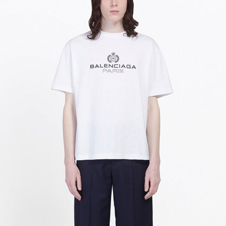 Kaos Pendek Balenciaga dengan Motif Gambar/Cetak, Cocok untuk Pria dan Wanita -BL-42