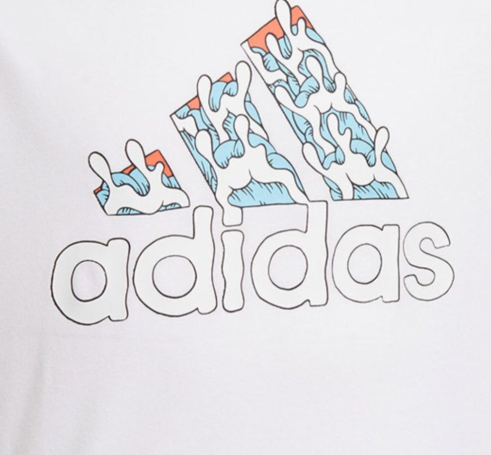 adidas Kaos Logo Seri Huruf, Unisex, COD '" AD-21