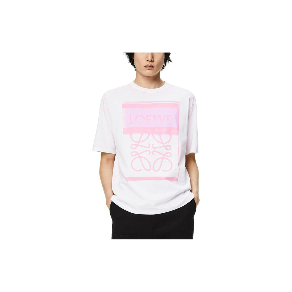 Kaos Pendek LOEWE dengan Motif Gambar/Cetak, Cocok untuk Pria dan Wanita -LE-06