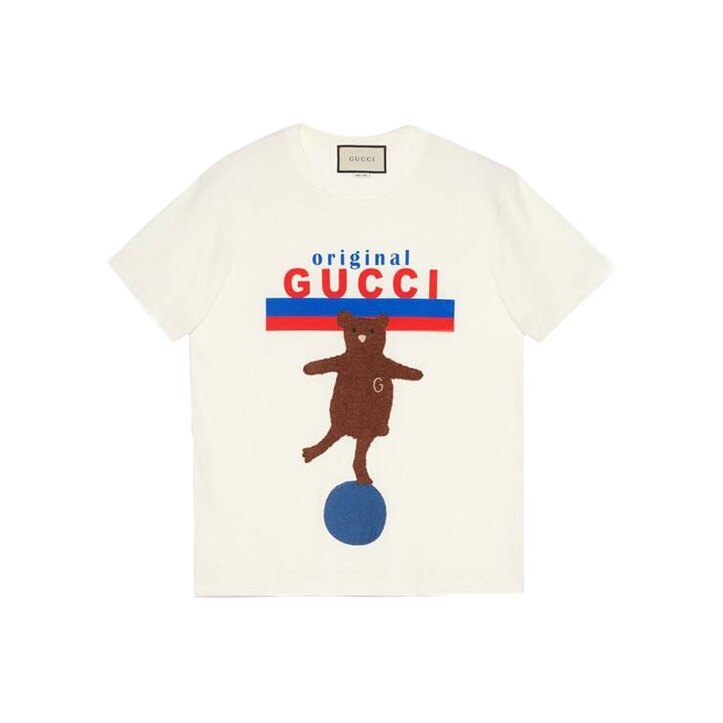 GUCCI Kaos Logo Seri Huruf, Unisex, COD '"    '"  G-60