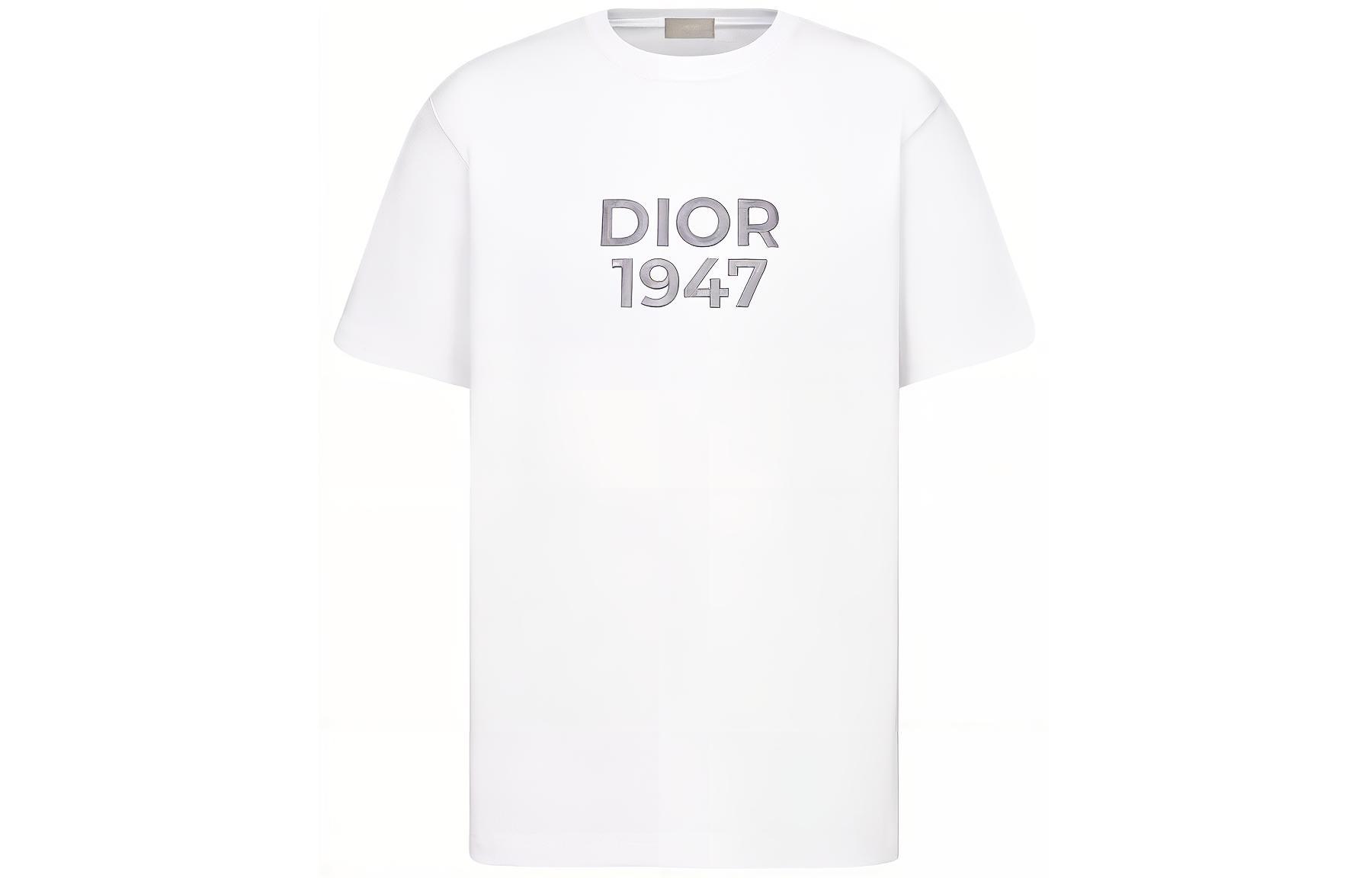 Kaos Pendek DIOR dengan Motif Gambar/Cetak, Cocok untuk Pria dan Wanita  -D-13
