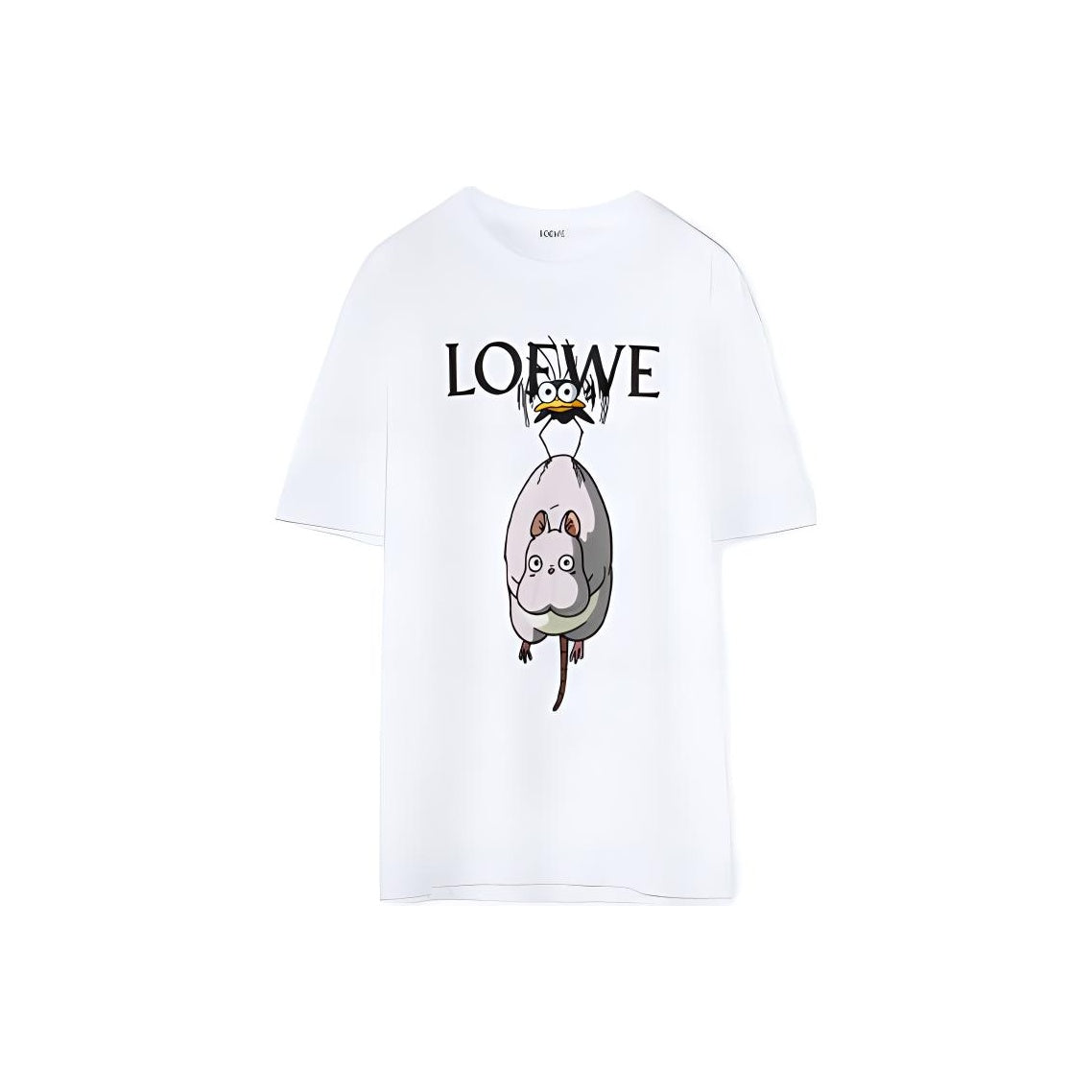 Kaos Pendek LOEWE dengan Motif Gambar/Cetak, Cocok untuk Pria dan Wanita -LE-11