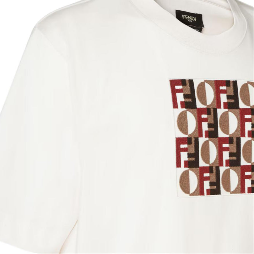 Kaos Pendek FENDI dengan Motif Gambar/Cetak, Cocok untuk Pria dan WanitaF-39