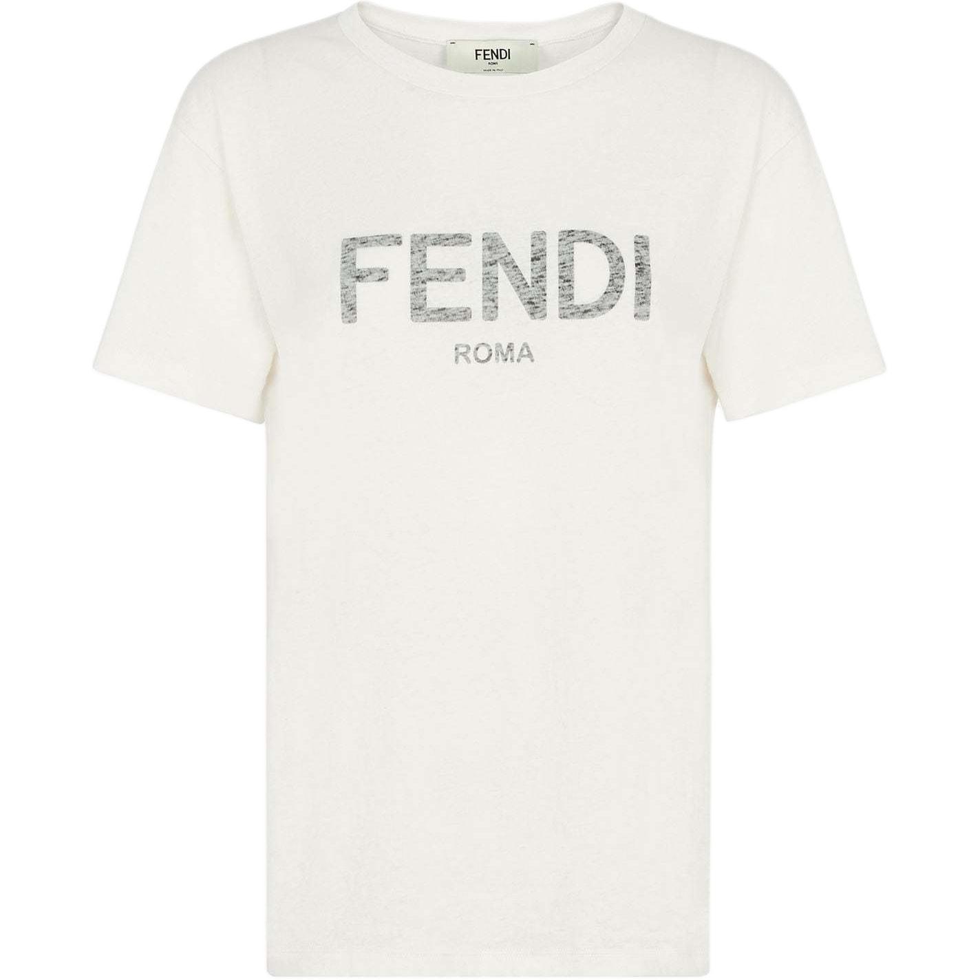 Kaos Pendek FENDI dengan Motif Gambar/Cetak, Cocok untuk Pria dan WanitaF-08