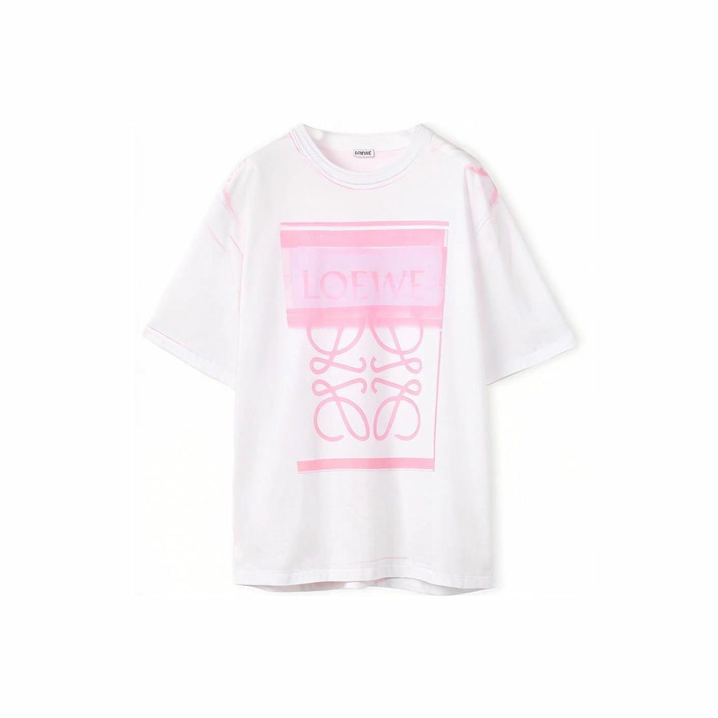 Kaos Pendek LOEWE dengan Motif Gambar/Cetak, Cocok untuk Pria dan Wanita -LE-06