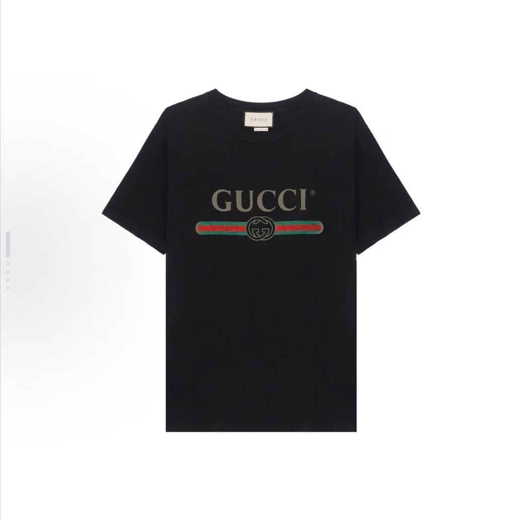 GUCCI Kaos Logo Seri Huruf, Unisex, COD '"    '"  GU9