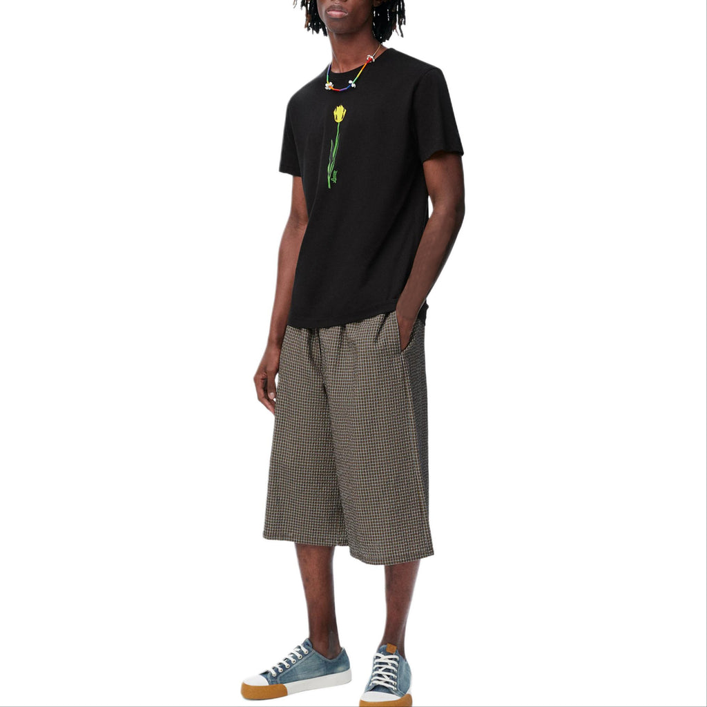 Kaos Pendek LOEWE dengan Motif Gambar/Cetak, Cocok untuk Pria dan Wanita -LE-23