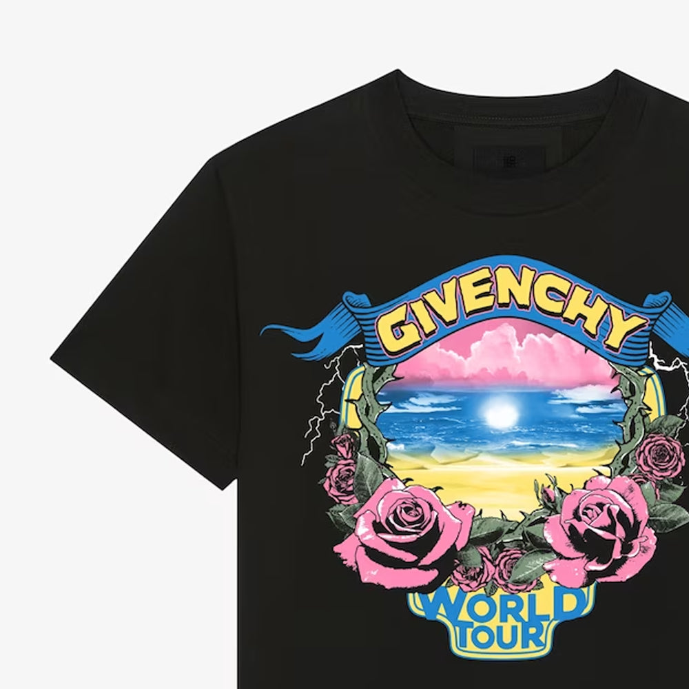 Kaos Givenchy Bermotif, Unisex -J-08