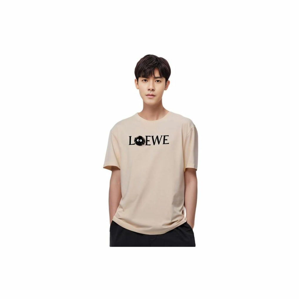 Kaos Pendek LOEWE dengan Motif Gambar/Cetak, Cocok untuk Pria dan Wanita -LE-10