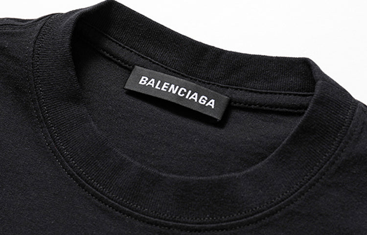 Kaos Pendek Balenciaga dengan Motif Gambar/Cetak, Cocok untuk Pria dan Wanita -BL-30