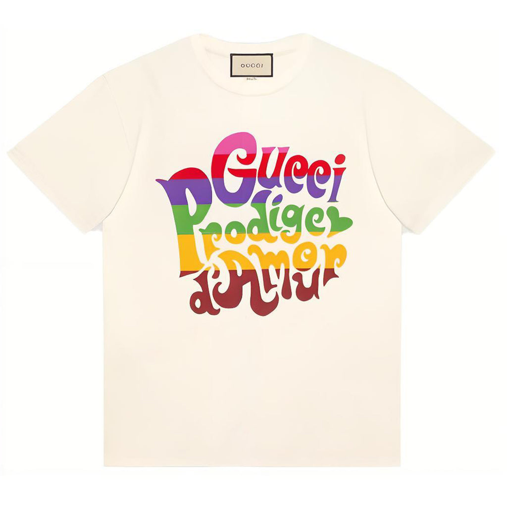 GUCCI Kaos Logo Seri Huruf, Unisex, COD '"   G-88