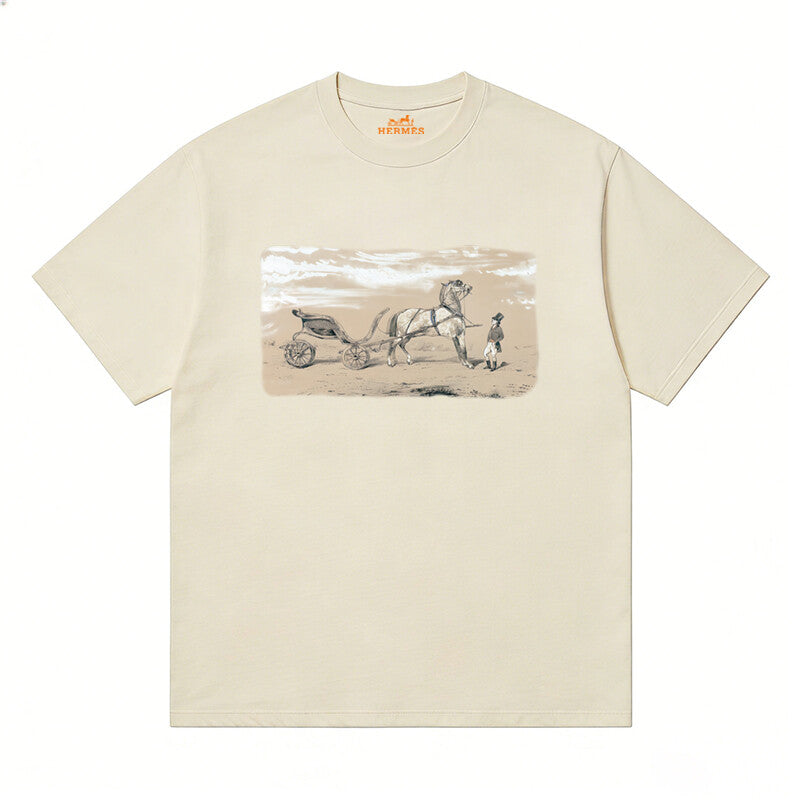 HERMES Kaos Logo Seri Huruf, Unisex '"COD '"  HE - 6