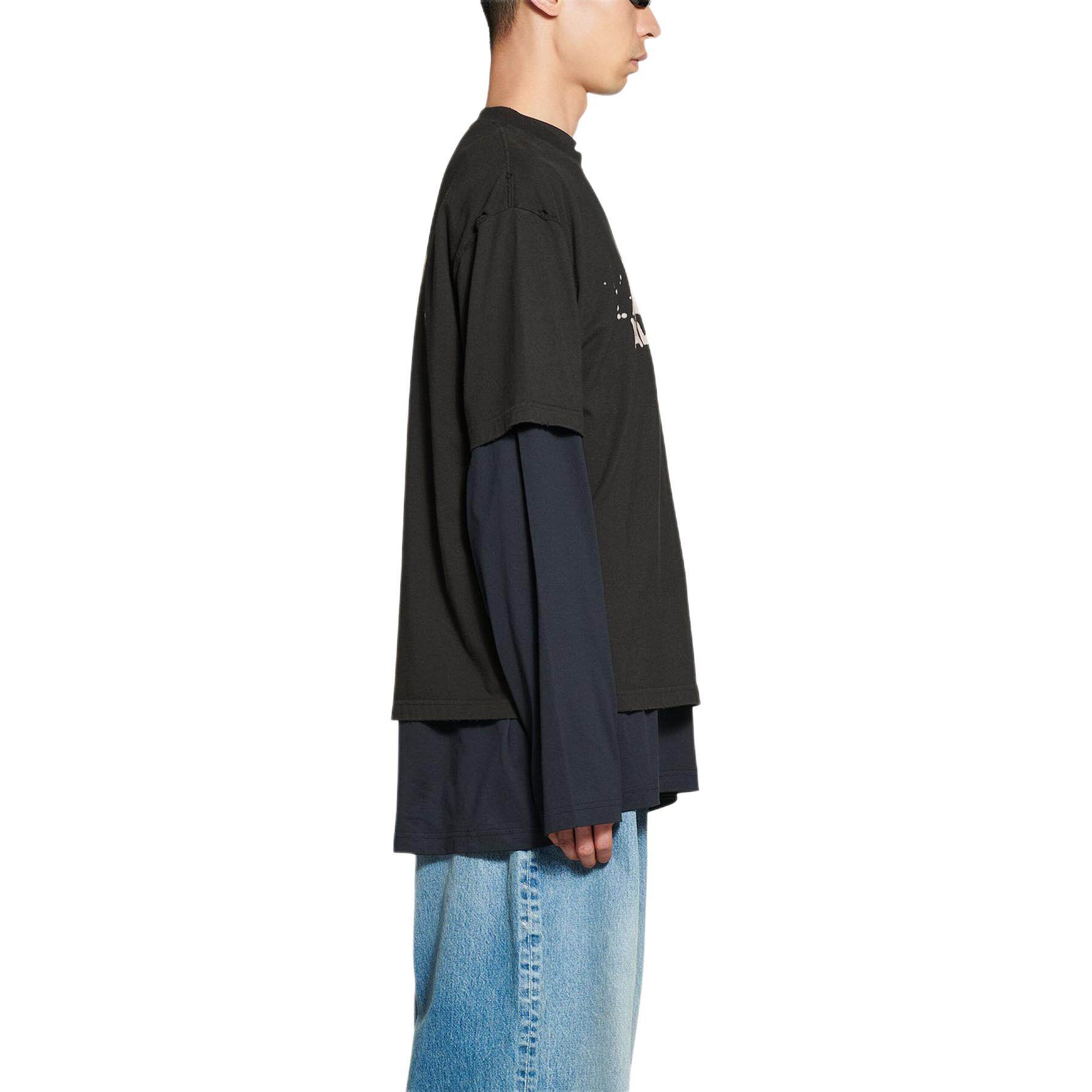 Kaos Pendek Balenciaga dengan Motif Gambar/Cetak, Cocok untuk Pria dan Wanita -BA-4