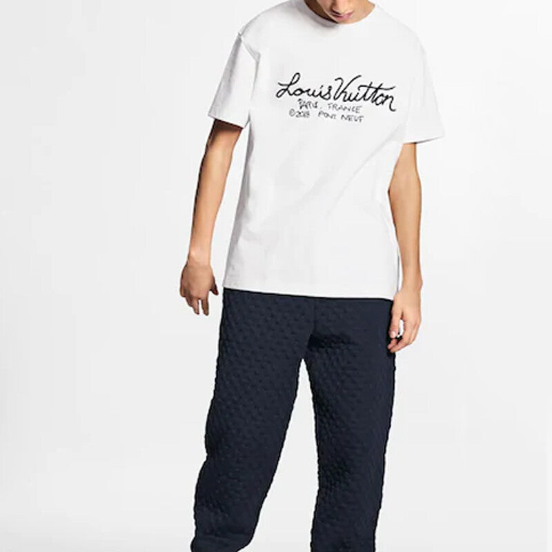 LV Kaos Logo Seri Huruf, Unisex, COD '-L-09