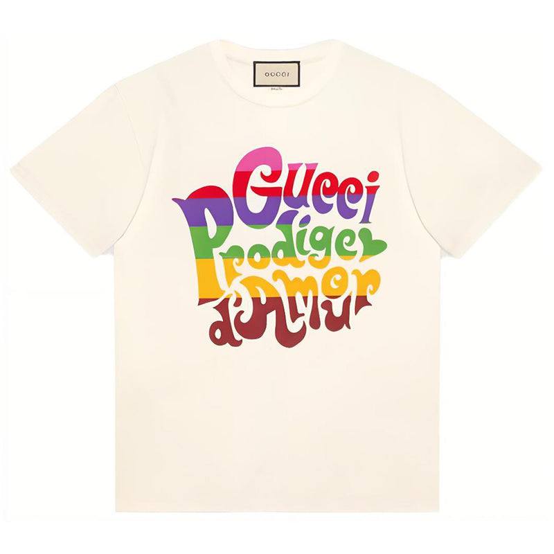 GUCCI Kaos Logo Seri Huruf, Unisex, COD '"   G-88