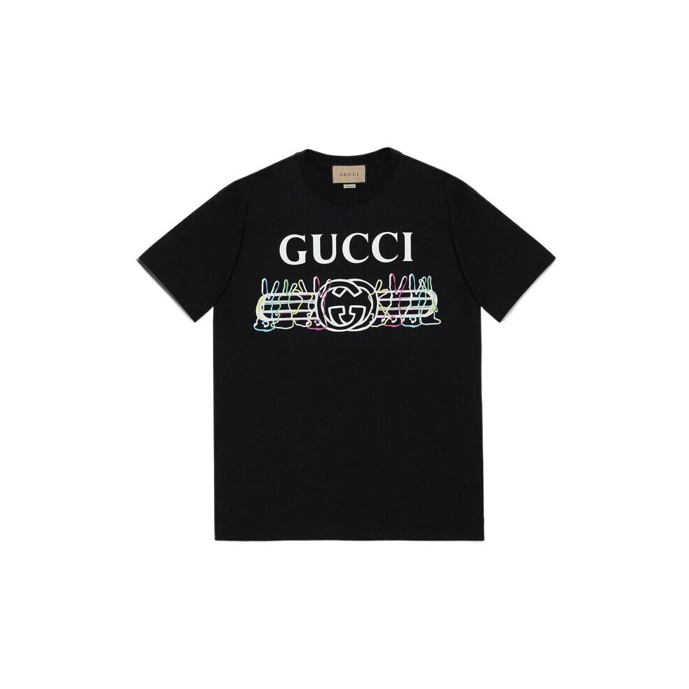 GUCCI Kaos Logo Seri Huruf, Unisex, COD '"    '"  G-43