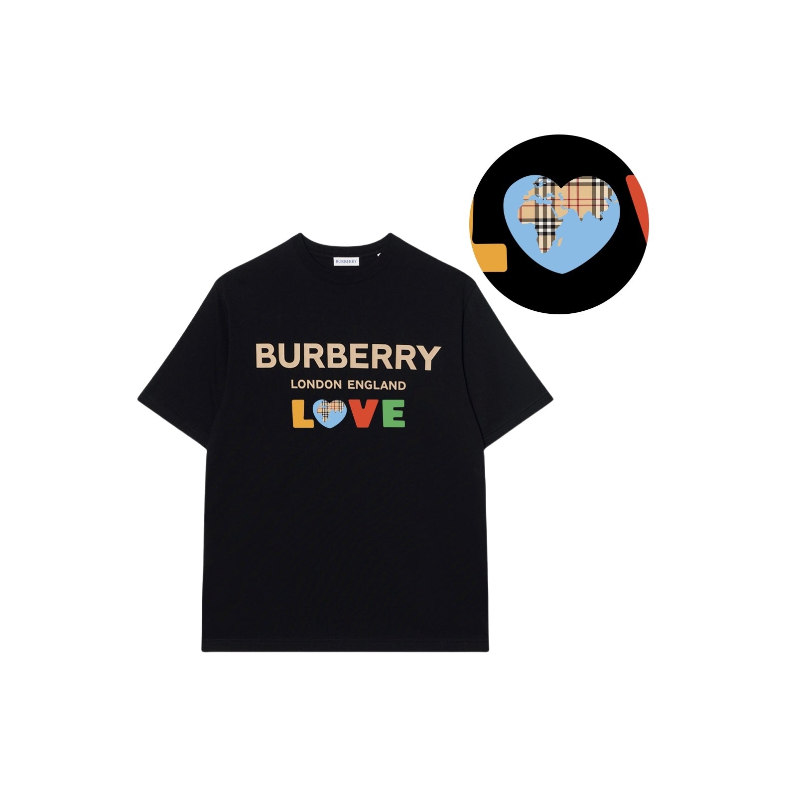 Burberry Kaos Logo Seri Huruf, Unisex, COD '"B-46