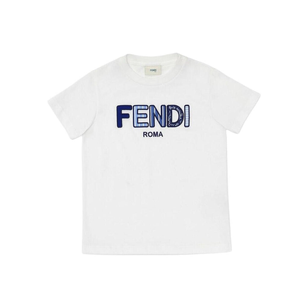 Kaos Pendek FENDI dengan Motif Gambar/Cetak, Cocok untuk Pria dan WanitaF-14