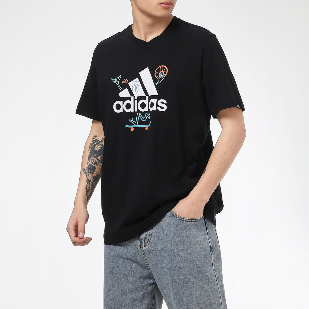 adidas Kaos Logo Seri Huruf, Unisex, COD '" AD-60