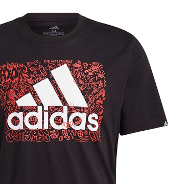 adidas Kaos Logo Seri Huruf, Unisex, COD '" AD-48