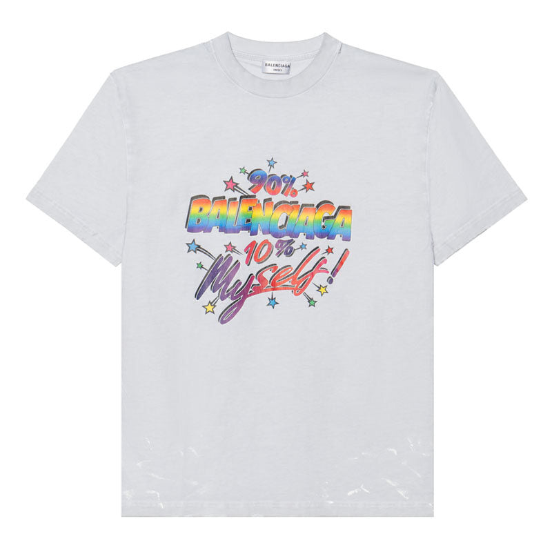 Kaos Pendek Balenciaga dengan Motif Gambar/Cetak, Cocok untuk Pria dan Wanita -BL-11