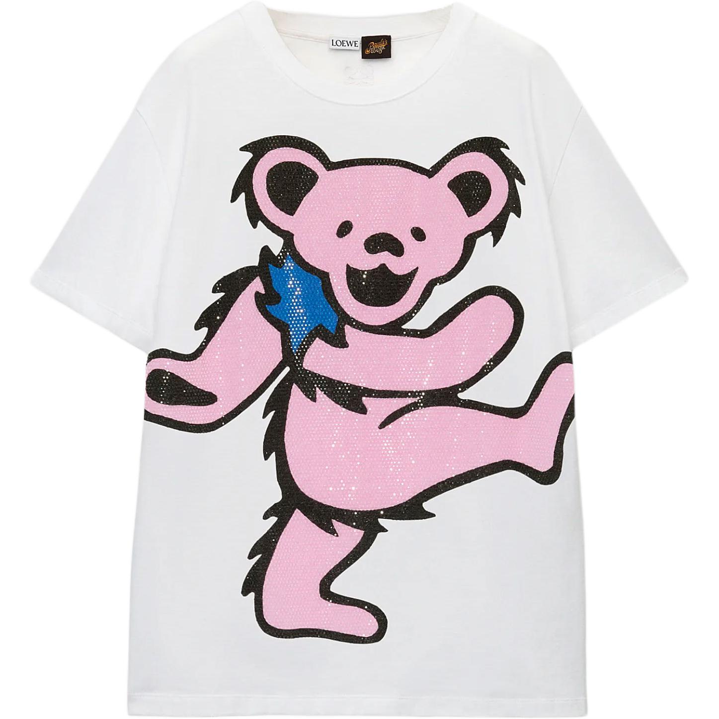 Kaos Pendek LOEWE dengan Motif Gambar/Cetak, Cocok untuk Pria dan Wanita -LE-21