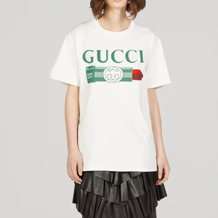 GUCCI Kaos Logo Seri Huruf, Unisex, COD '"    '"  G-01