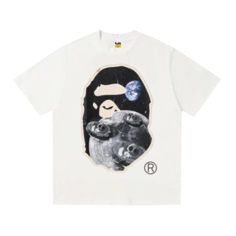 A BATHING APE Kaos Logo Seri Huruf, Unisex '"COD '"  AP-212