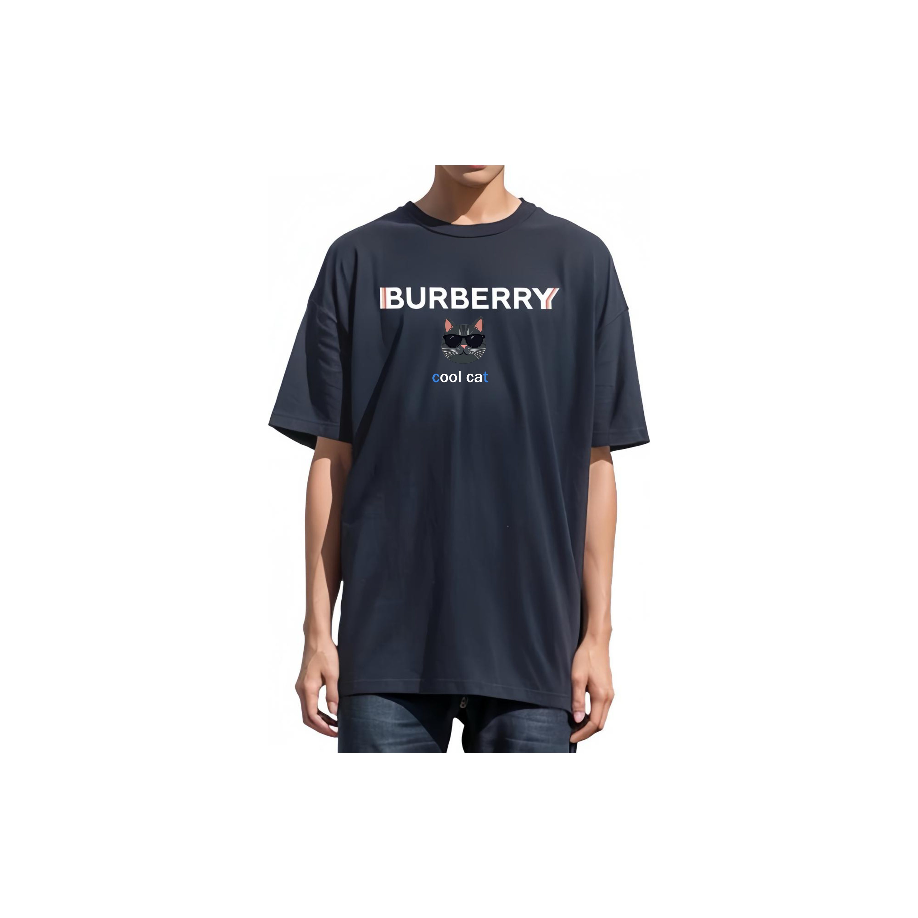 Burberry Kaos Logo Seri Huruf, Unisex, COD '"B-20
