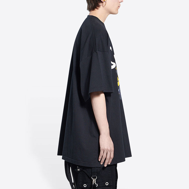 Kaos Pendek Balenciaga dengan Motif Gambar/Cetak, Cocok untuk Pria dan Wanita -BL-07