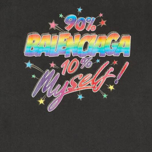 Kaos Pendek Balenciaga dengan Motif Gambar/Cetak, Cocok untuk Pria dan Wanita -BL-05