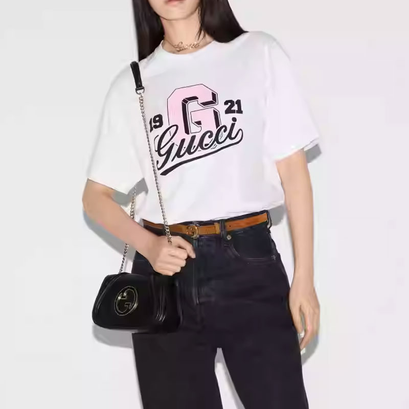 GUCCI Kaos Logo Seri Huruf, Unisex, COD '"  G-90