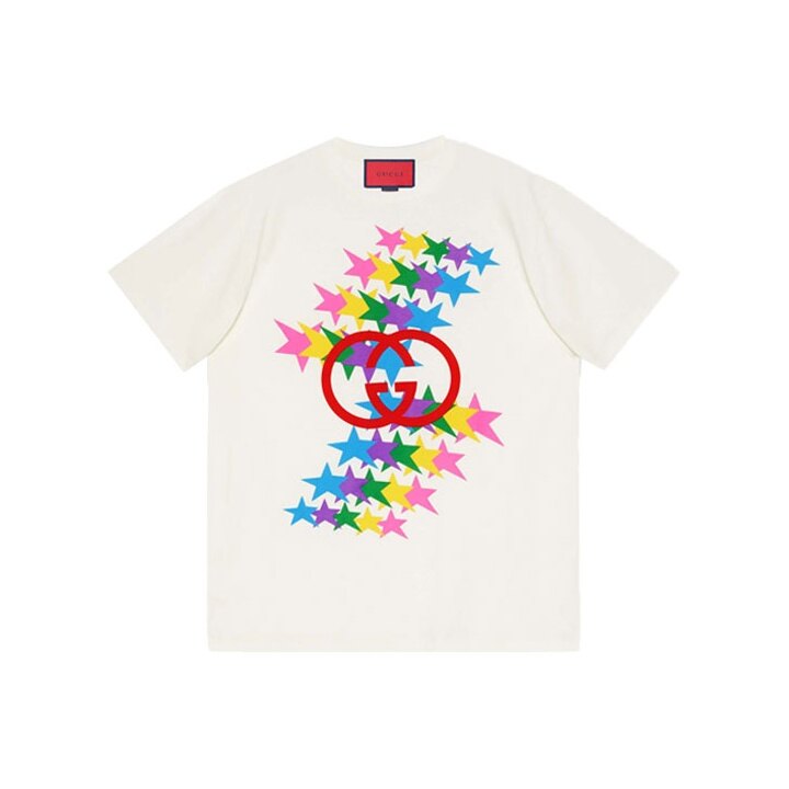 GUCCI Kaos Logo Seri Huruf, Unisex, COD '"    '"  G-62