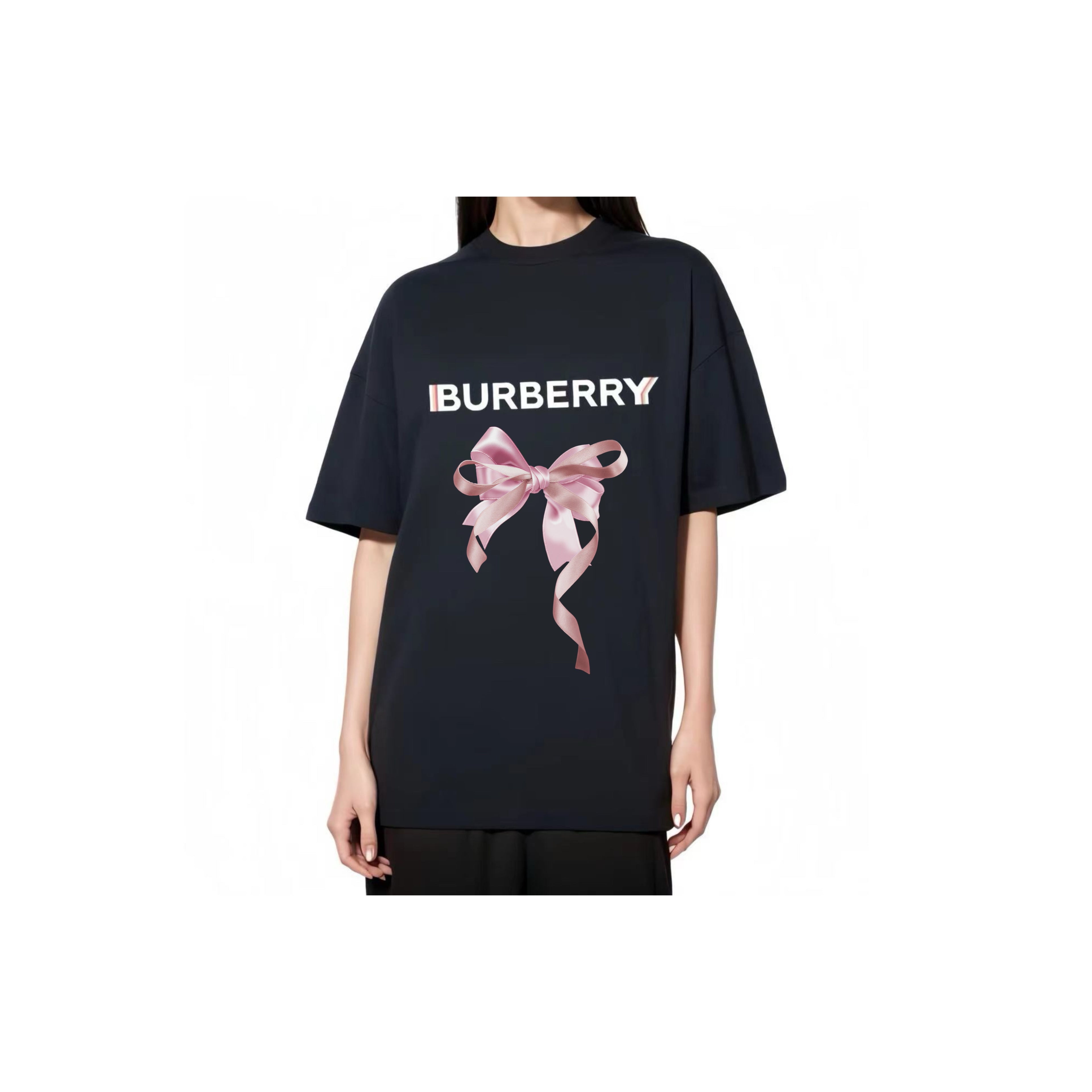 Burberry Kaos Logo Seri Huruf, Unisex, COD '"B-25