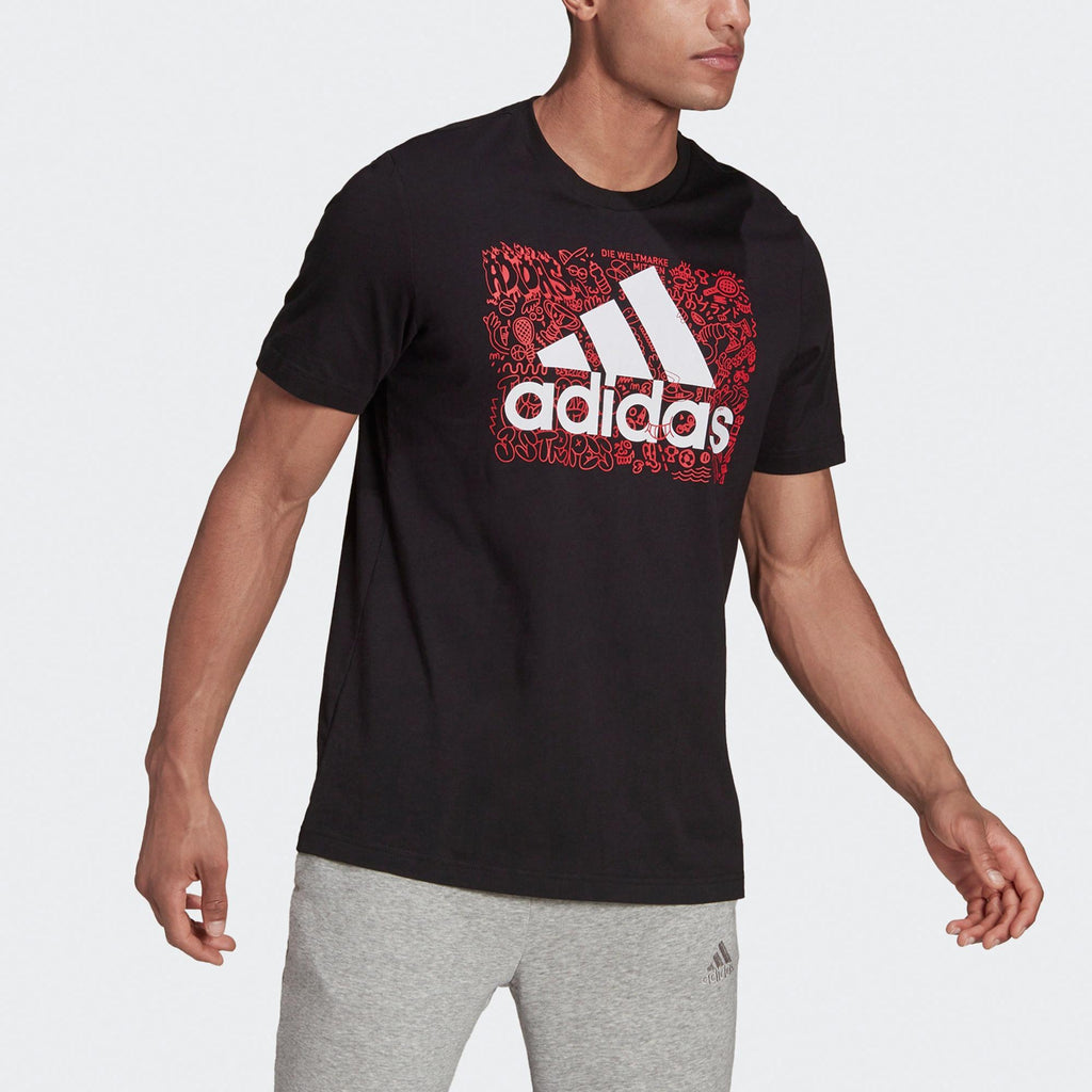adidas Kaos Logo Seri Huruf, Unisex, COD '" AD-48