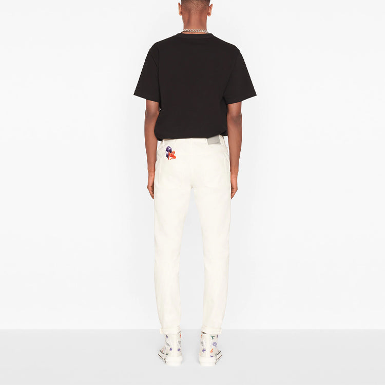 Kaos Pendek DIOR dengan Motif Gambar/Cetak, Cocok untuk Pria dan Wanita  -D-16