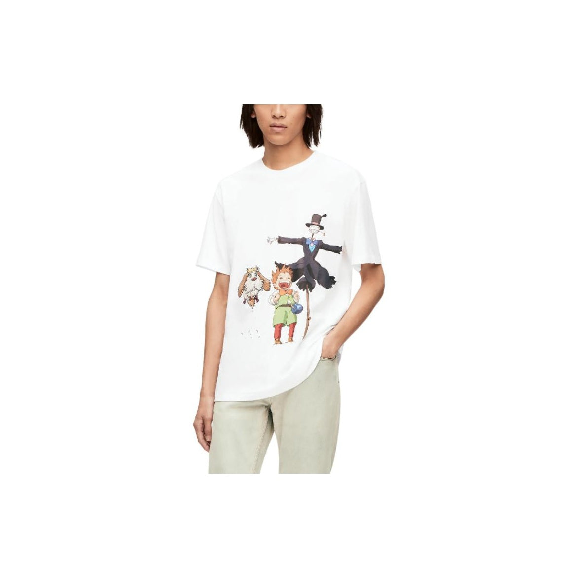 Kaos Pendek LOEWE dengan Motif Gambar/Cetak, Cocok untuk Pria dan Wanita -LE-16