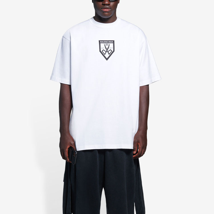 Kaos Pendek Balenciaga dengan Motif Gambar/Cetak, Cocok untuk Pria dan Wanita -BL-47