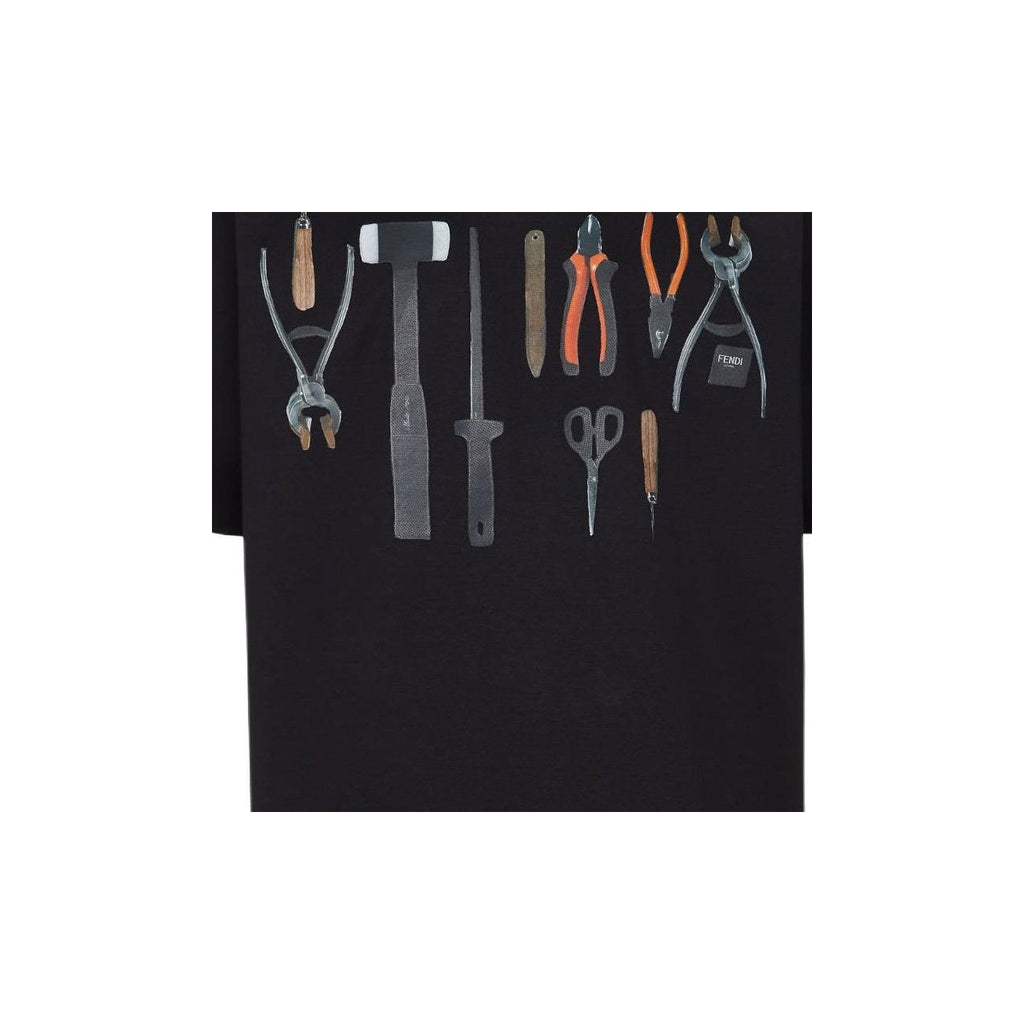 Kaos Pendek FENDI dengan Motif Gambar/Cetak, Cocok untuk Pria dan WanitaF-21