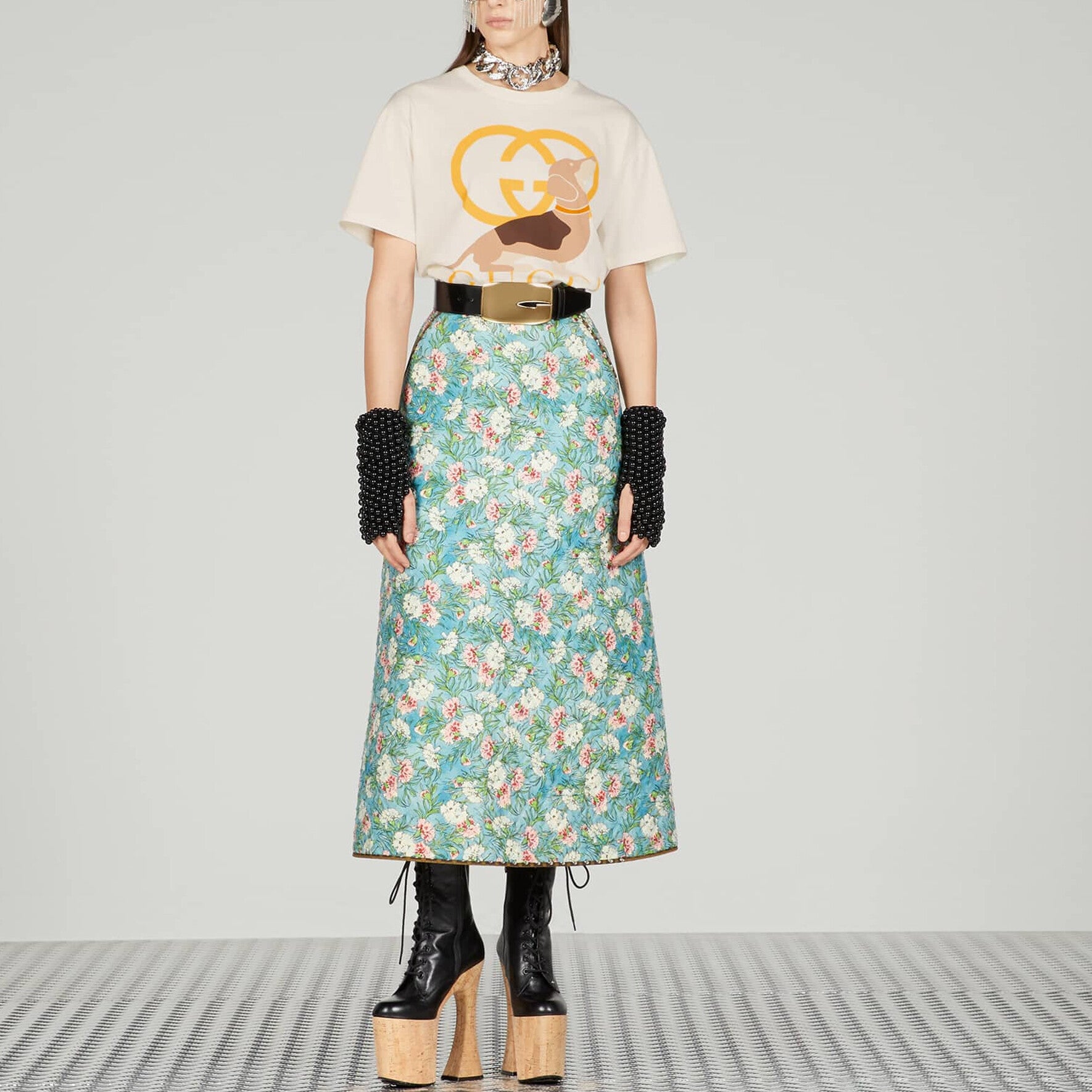 GUCCI Kaos Logo Seri Huruf, Unisex, COD '"    '"  G-64