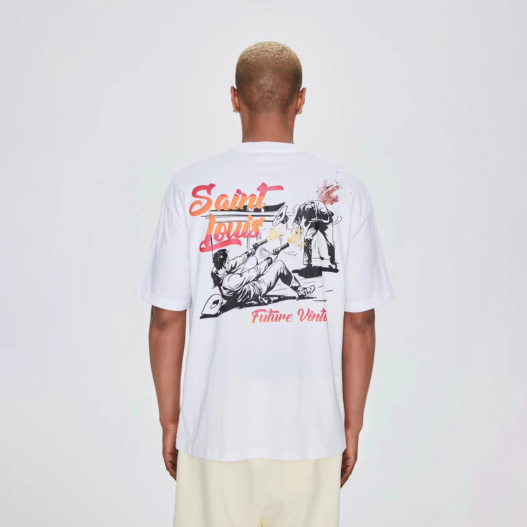 LV Kaos Logo Seri Huruf, Unisex, COD '-L-23