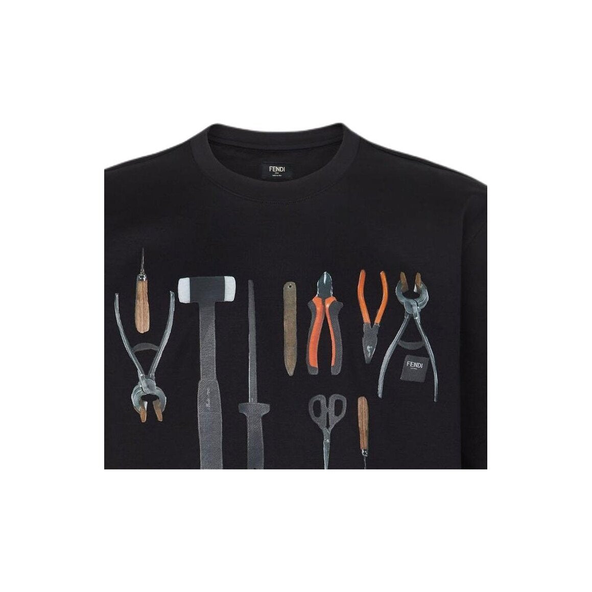 Kaos Pendek FENDI dengan Motif Gambar/Cetak, Cocok untuk Pria dan WanitaF-21