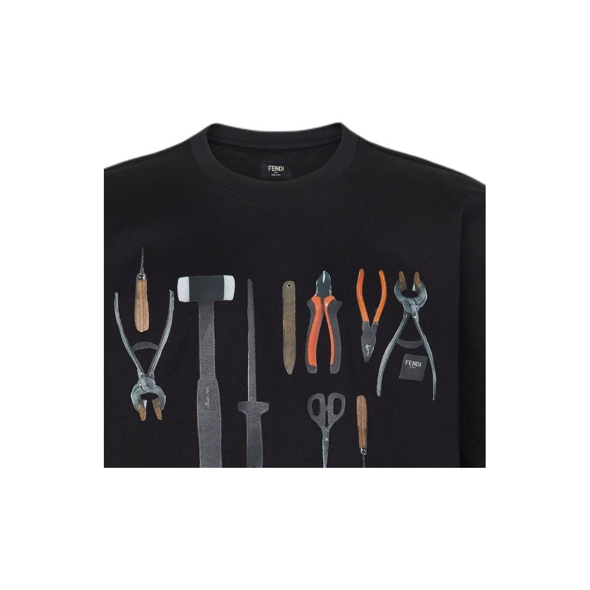 Kaos Pendek FENDI dengan Motif Gambar/Cetak, Cocok untuk Pria dan WanitaF-21