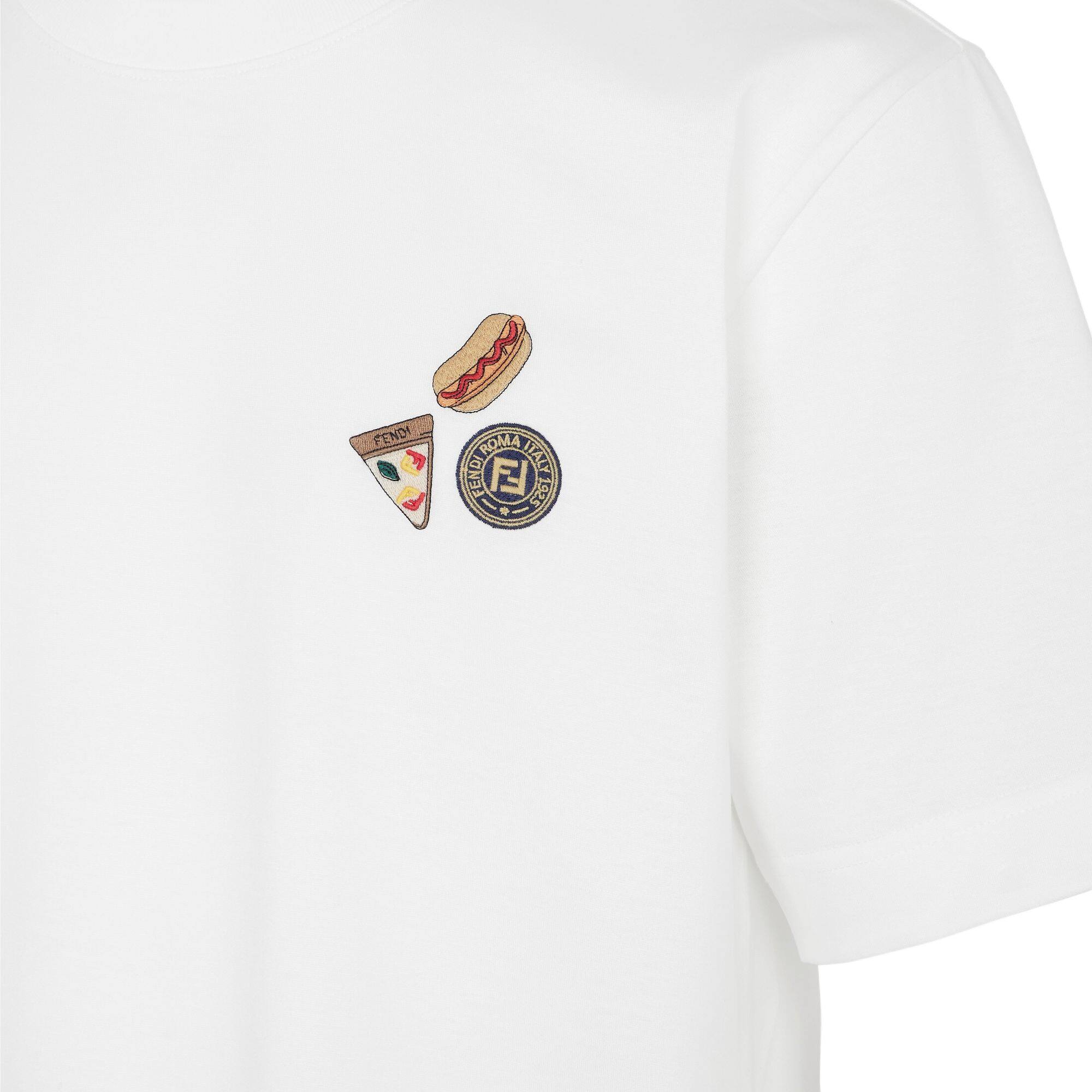 Kaos Pendek FENDI dengan Motif Gambar/Cetak, Cocok untuk Pria dan WanitaF-40