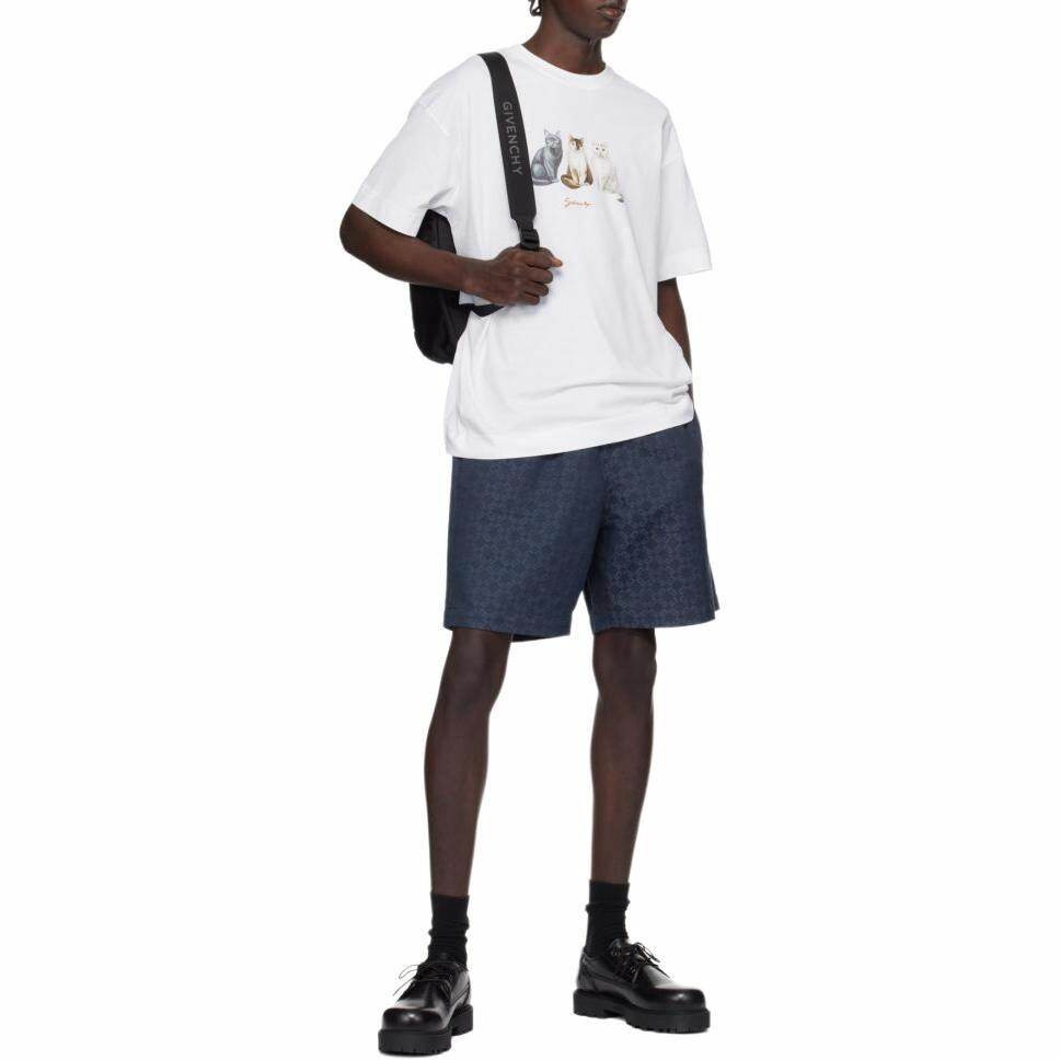 Kaos Givenchy Bermotif, Unisex -J-38