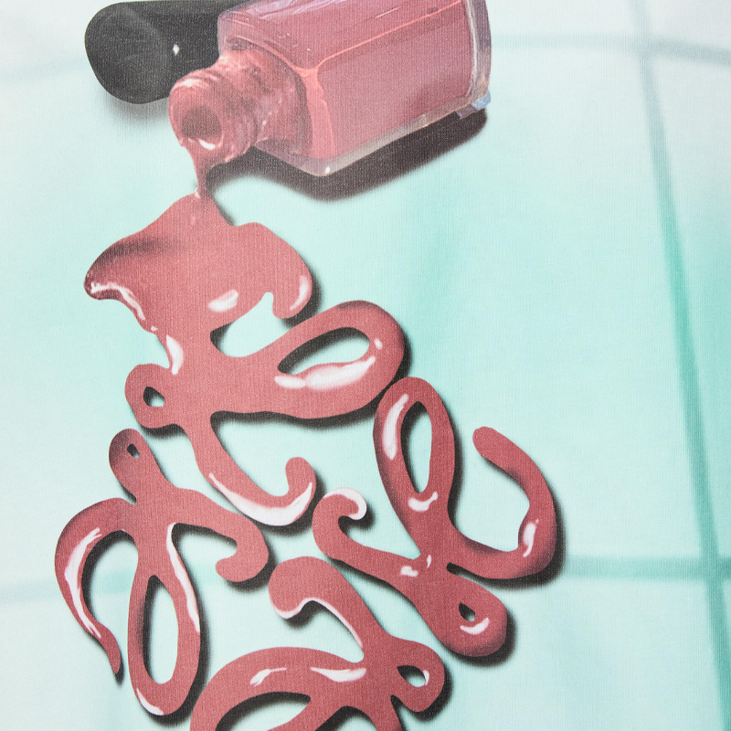 Kaos Pendek LOEWE dengan Motif Gambar/Cetak, Cocok untuk Pria dan Wanita -LE-09