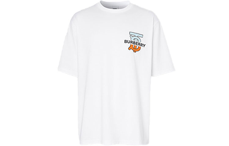 Burberry Kaos Logo Seri Huruf, Unisex, COD '"B-53