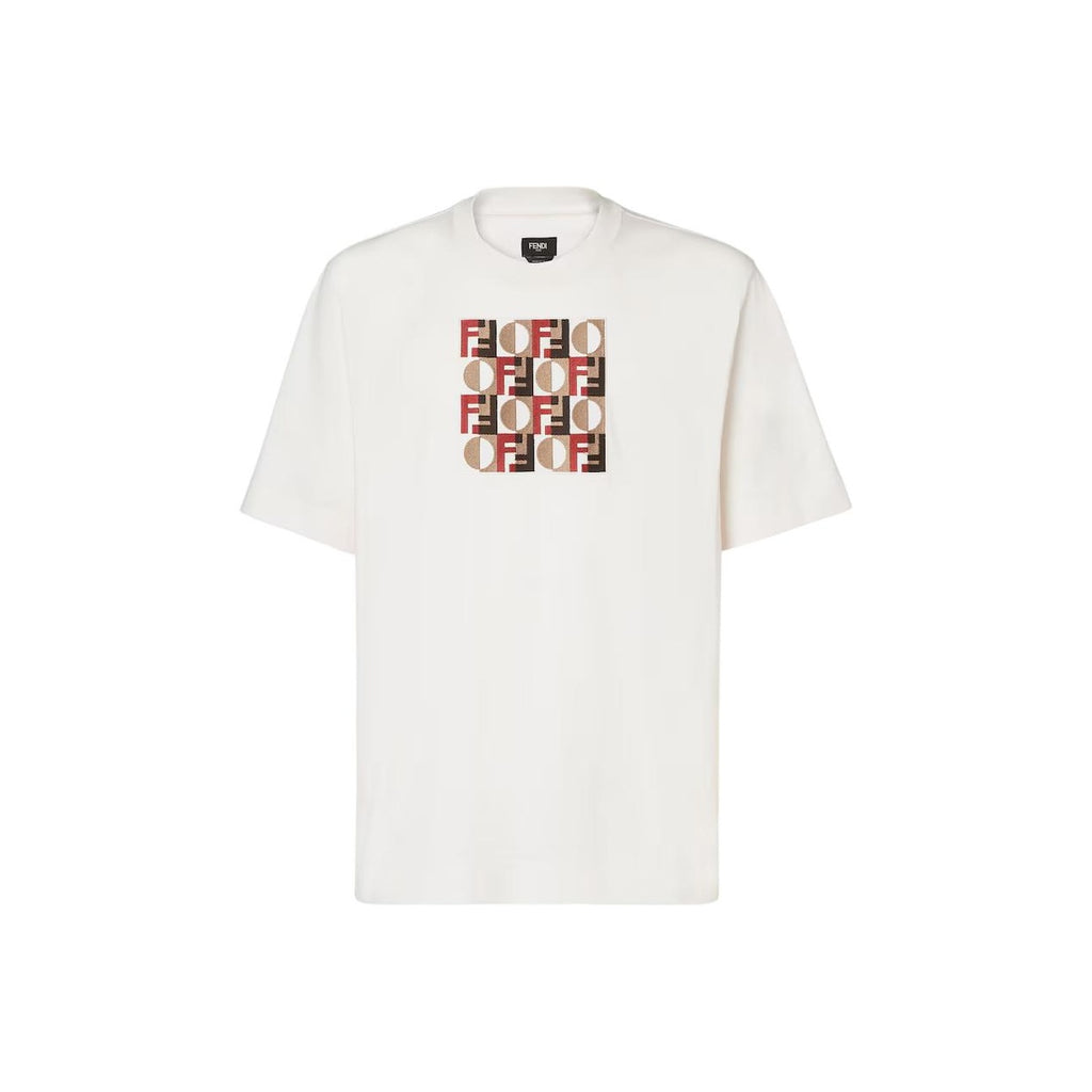 Kaos Pendek FENDI dengan Motif Gambar/Cetak, Cocok untuk Pria dan WanitaF-39