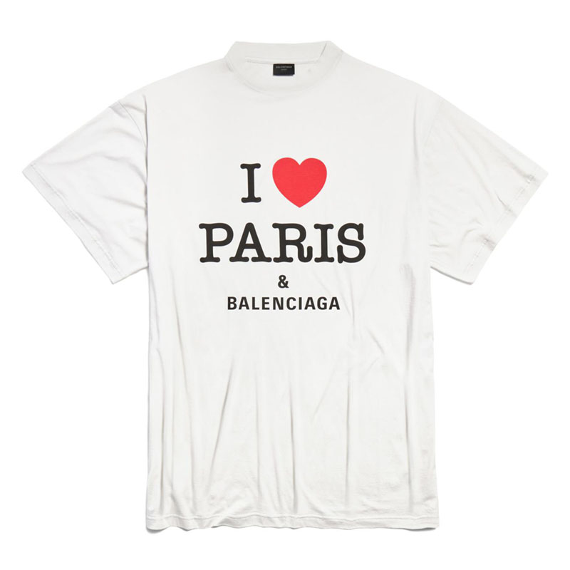 Kaos Pendek Balenciaga dengan Motif Gambar/Cetak, Cocok untuk Pria dan Wanita -BL-04