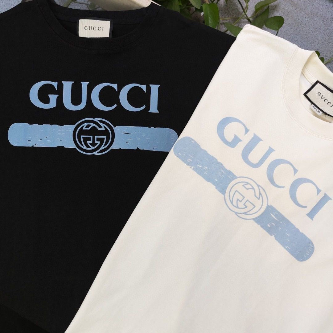 GUCCI Kaos Logo Seri Huruf, Unisex, COD '"   G123